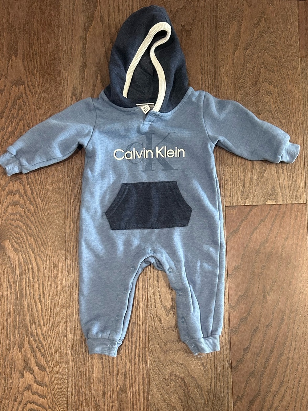 Calvin Klein Size 12 month Boys One Piece Sweatsuit Outfit